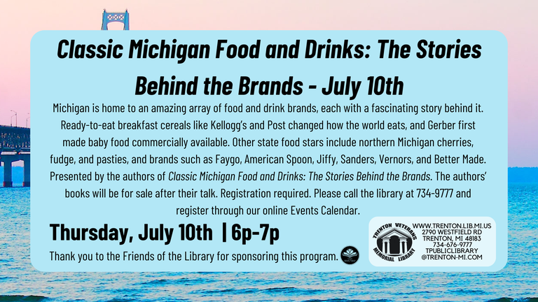 Flyer that links to event registration for Classic Michigan Food and Drinks