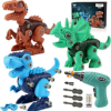 Toy dinosaurs and plastic drill toy