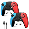 Blue and  red Nintendo Switch controllers
