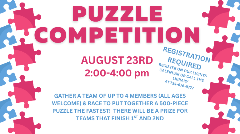 Flyer for Puzzle Competition that links to registration for event