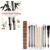 12 brushes for Chinese art with roll-up mat and book