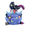 Tonie figurine of Cap'n Dreambeard, a pirate with a cloud shaped beard with moons and stars