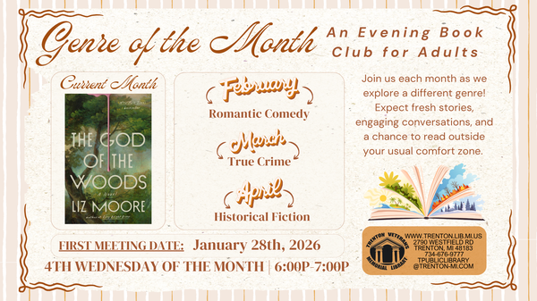 Genre of the Month Book Club begins January 28th with The God of the Woods by Liz Moore