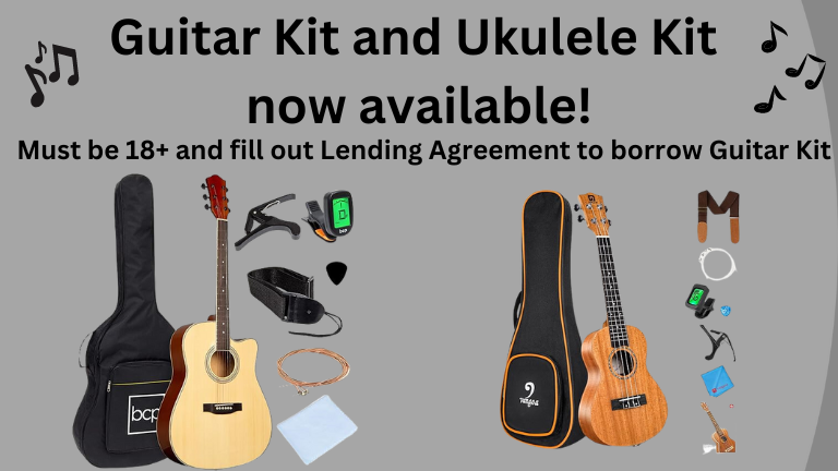 Must be 18+ and fill out Lending Agreement to borrow Guitar Kit.png
