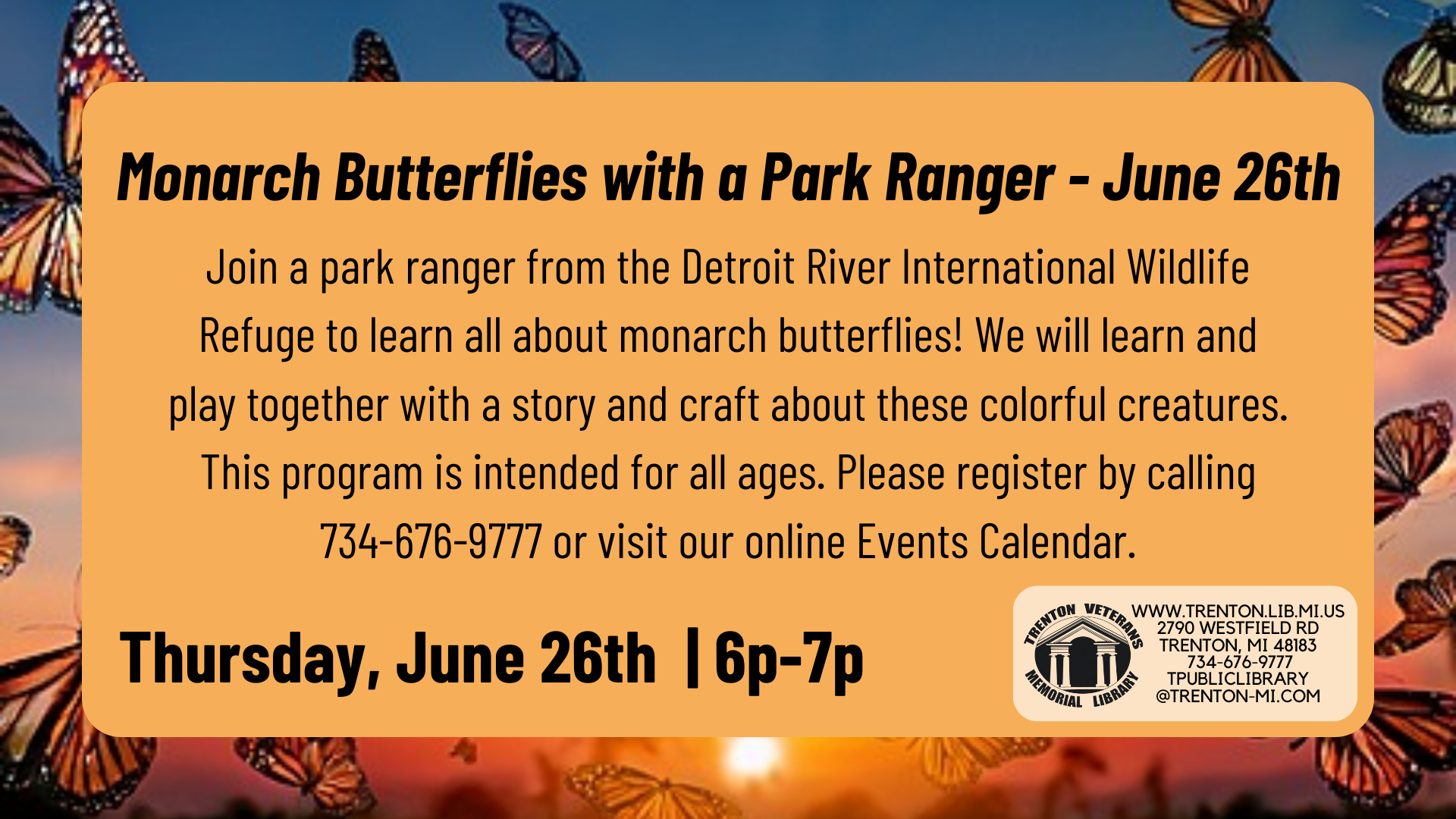 Monarch Butterflies with a Park Ranger