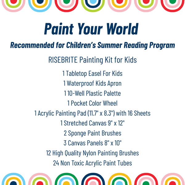 Paint Your World Raffle Basket Lists basket contents including easel and paint supplies