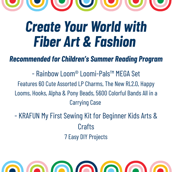 Create Your World Raffle Basket Lists basket contents including loom and sewing kits for youth