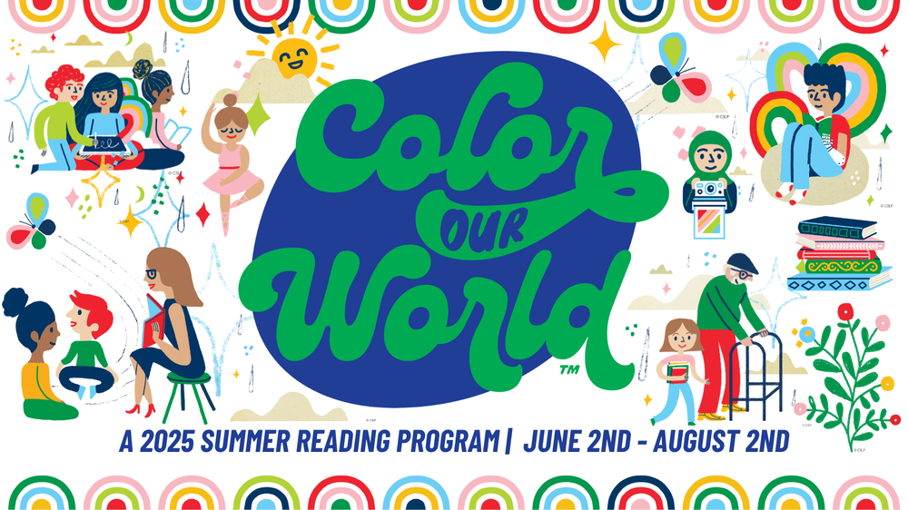 A colorful banner with children doing various activities