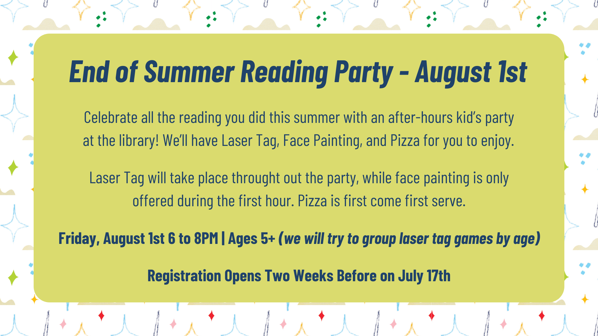 End of Summer Reading Party